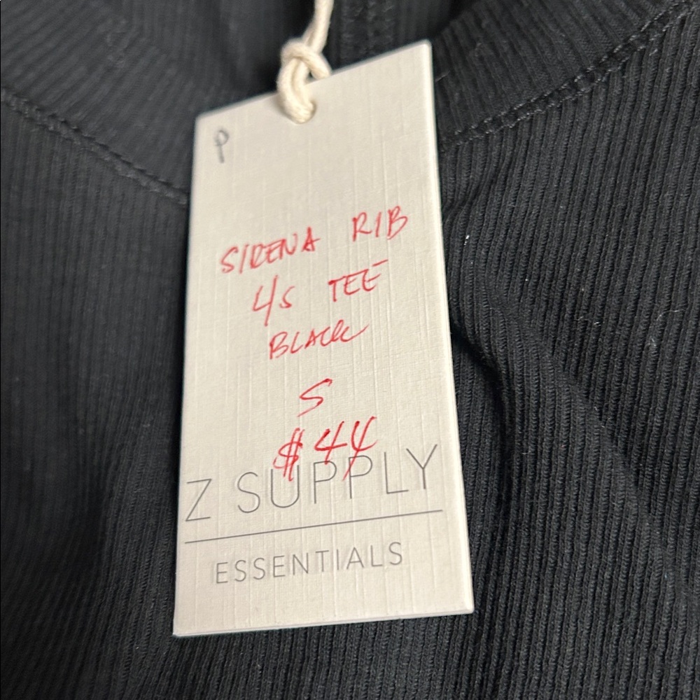 Z supply sirena rib long sleeve tee black - Picture 3 of 3